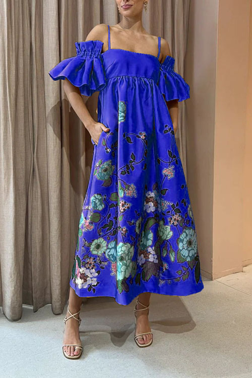 Nonnadress Off-the-Shoulder Pocket Casual Dress