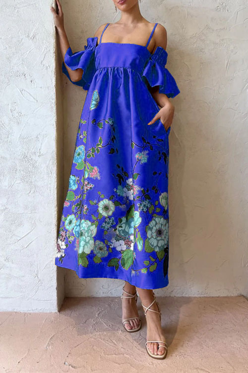 Nonnadress Off-the-Shoulder Pocket Casual Dress