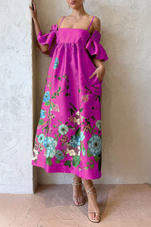 Nonnadress Off-the-Shoulder Pocket Casual Dress