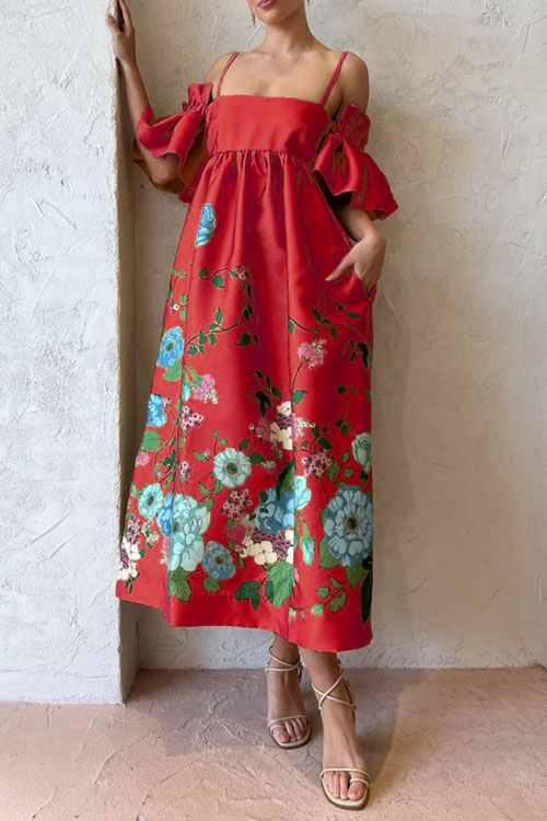 Nonnadress Off-the-Shoulder Pocket Casual Dress