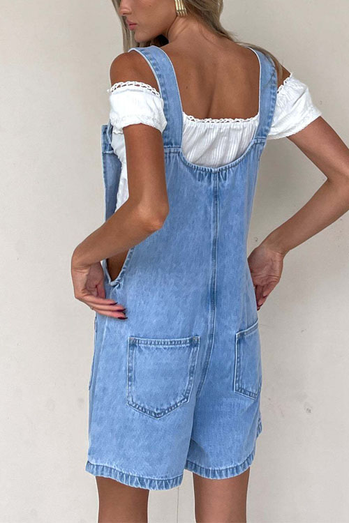 Nonnadress  slim straight one-piece denim Overalls rompers