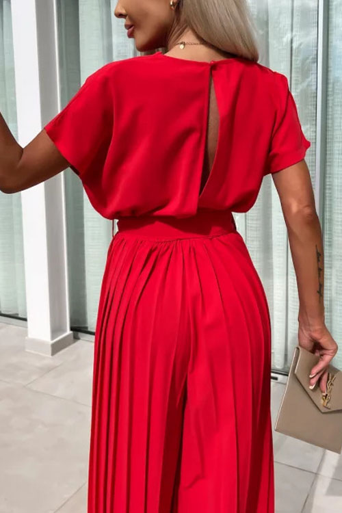 Nonnadress Casual wide-leg pleated jumpsuit