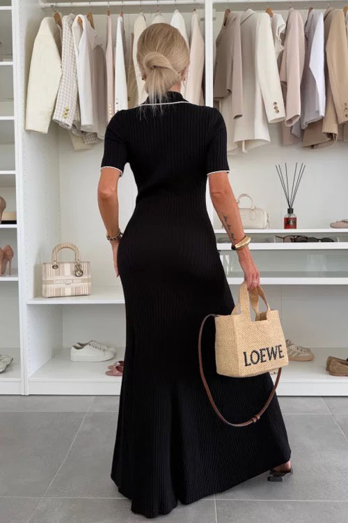 Nonnadress Hip-length single-breasted knitted dress