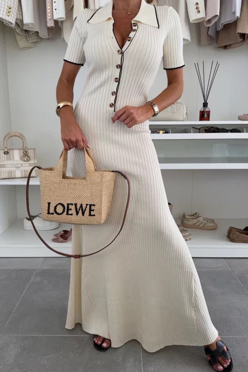 Nonnadress Hip-length single-breasted knitted dress