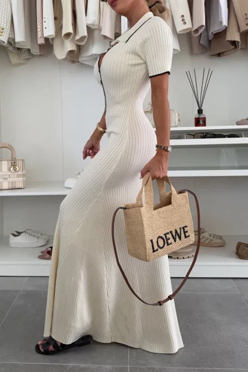 Nonnadress Hip-length single-breasted knitted dress