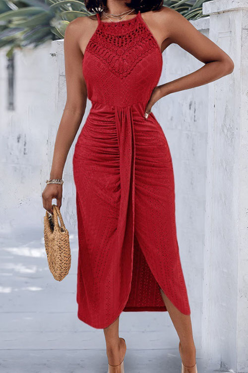 Nonnadress  Halter sleeveless irregular dress