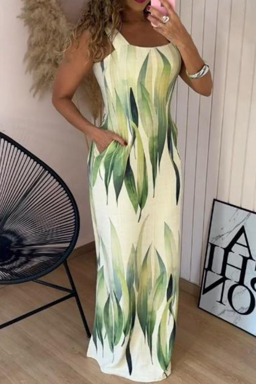 Nonnadress  Fashion casual printed dress