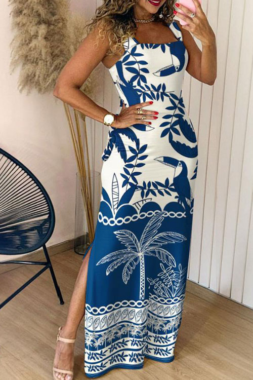 Nonnadress  Fashion casual printed dress