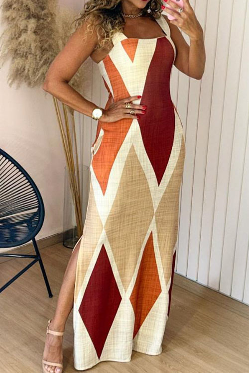 Nonnadress  Fashion casual printed dress