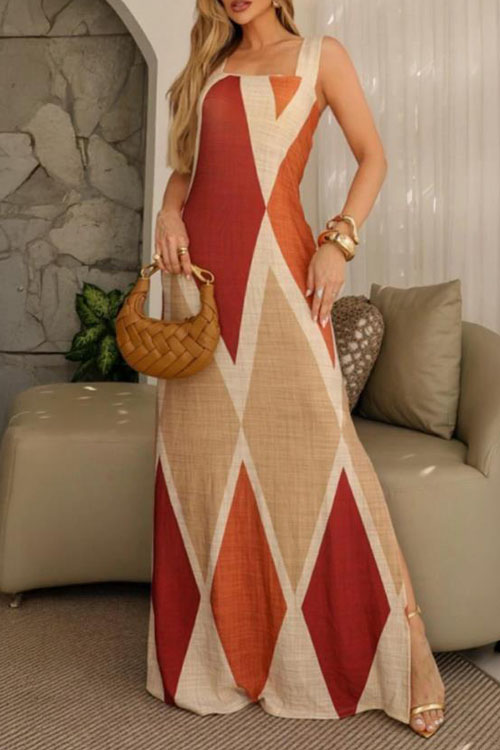 Nonnadress  Fashion casual printed dress