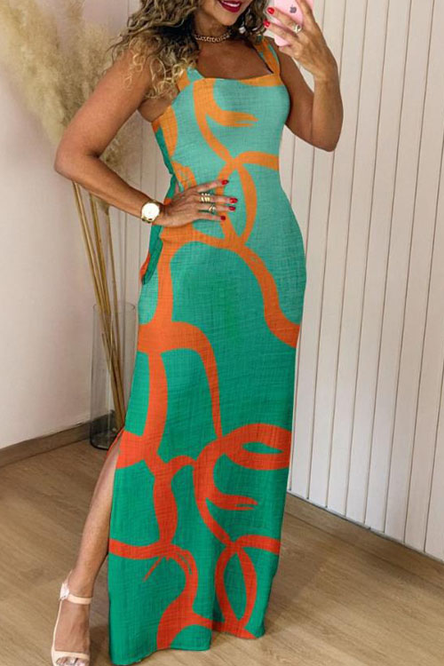 Nonnadress  Fashion casual printed dress