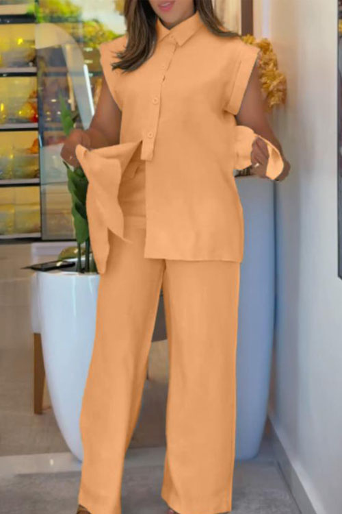 Nonnadress Knotted casual shirt set