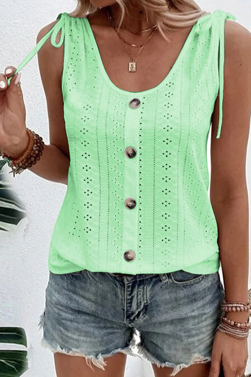 Nonnadress Casual Solid Color U-neck Tank Top