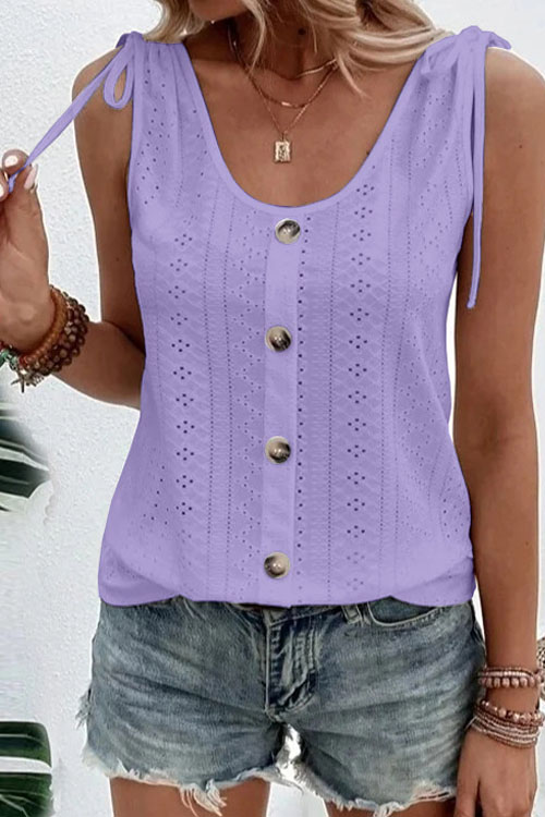 Nonnadress Casual Solid Color U-neck Tank Top