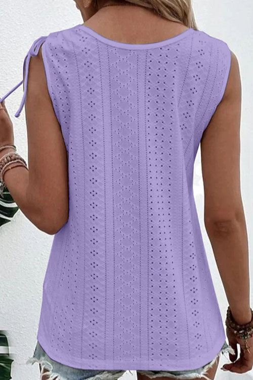 Nonnadress Casual Solid Color U-neck Tank Top