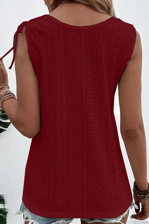 Nonnadress Casual Solid Color U-neck Tank Top