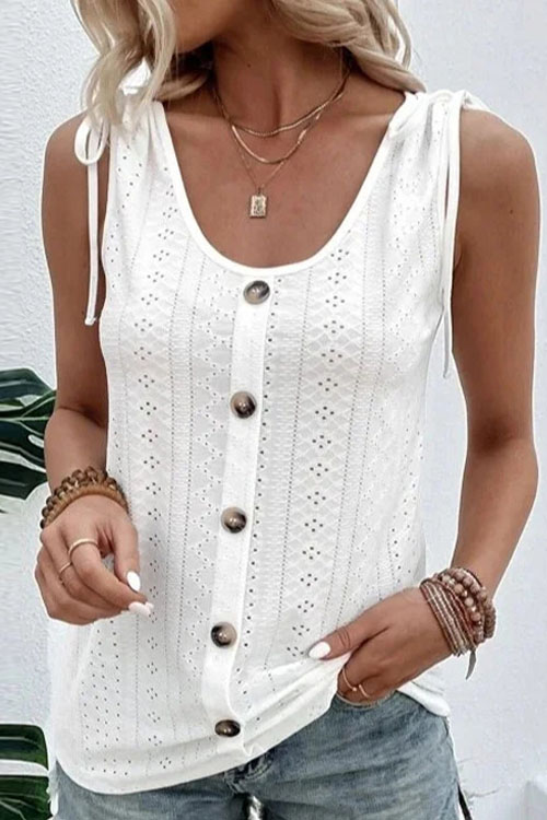 Nonnadress Casual Solid Color U-neck Tank Top