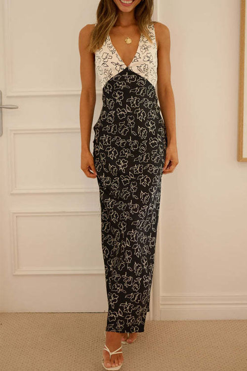 Nonnadress Deep V-Back Tie Dress