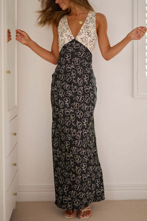 Nonnadress Deep V-Back Tie Dress