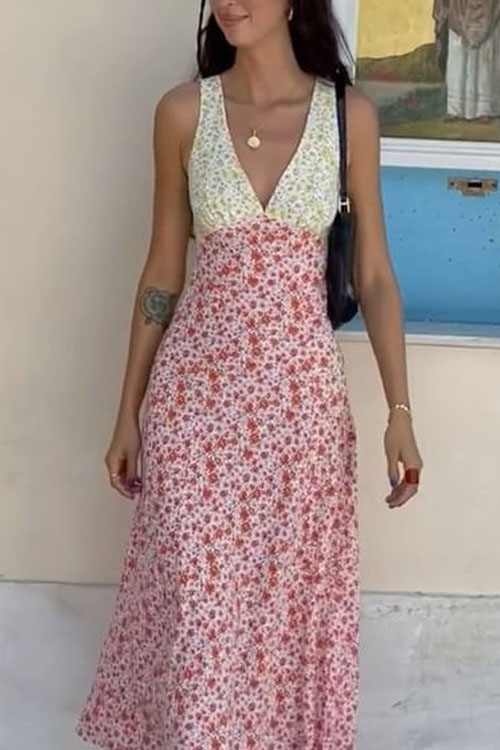 Nonnadress Deep V-Back Tie Dress