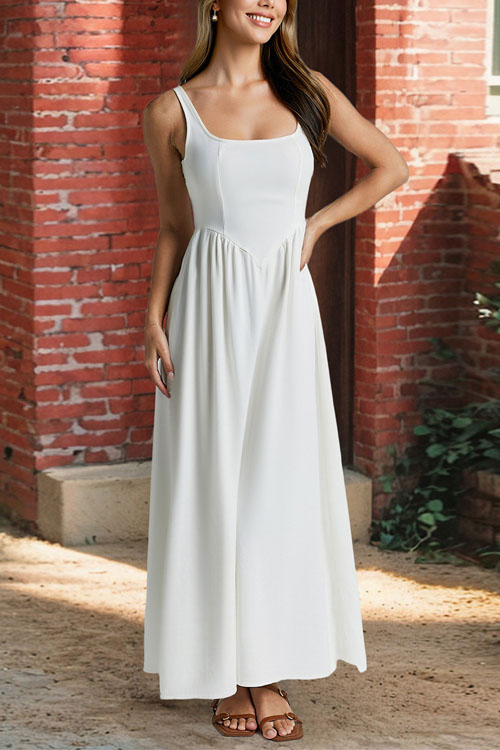 Nonnadress  Waist-hugging elegant solid color long dress