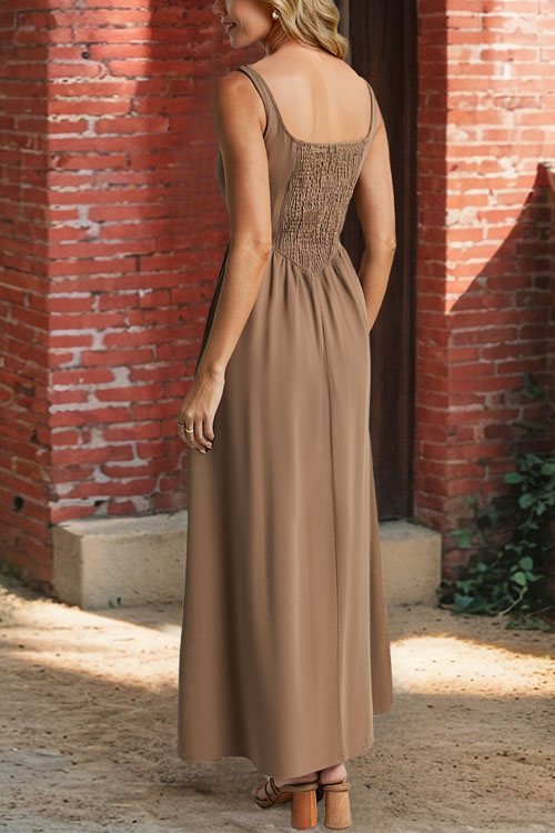 Nonnadress  Waist-hugging elegant solid color long dress