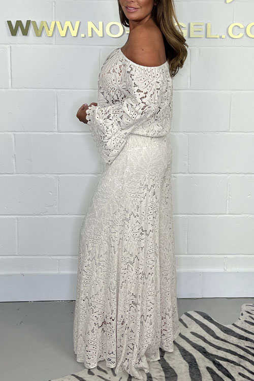 Nonnadress Lace Top and Pants Fashion Set