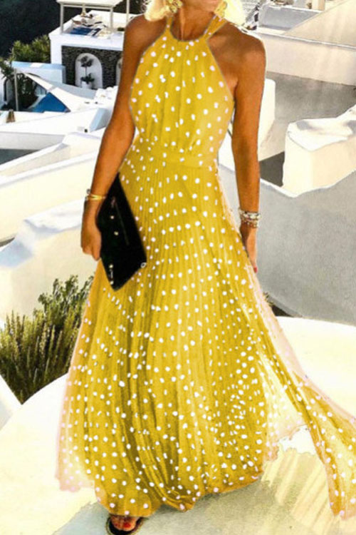 Nonnadress  Summer Resort Print Pleated Dress