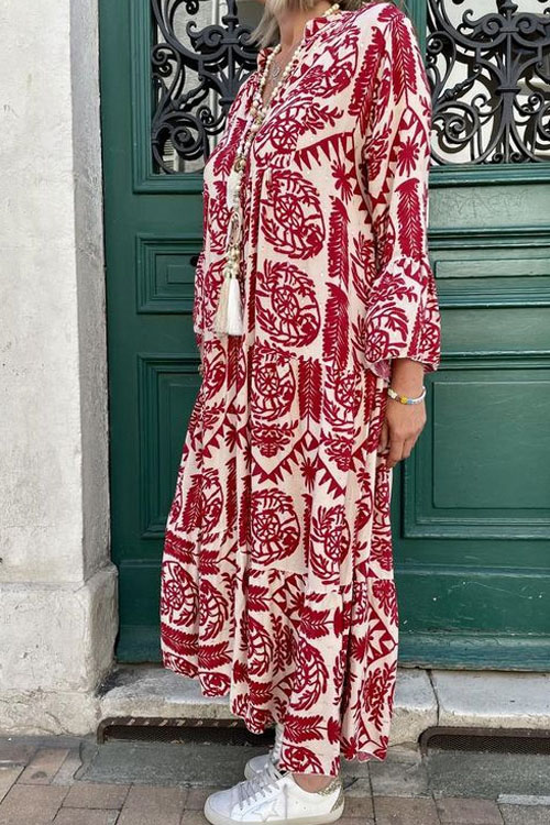 Nonnadress Fashionable Plus Size Geometric Printed` Dress