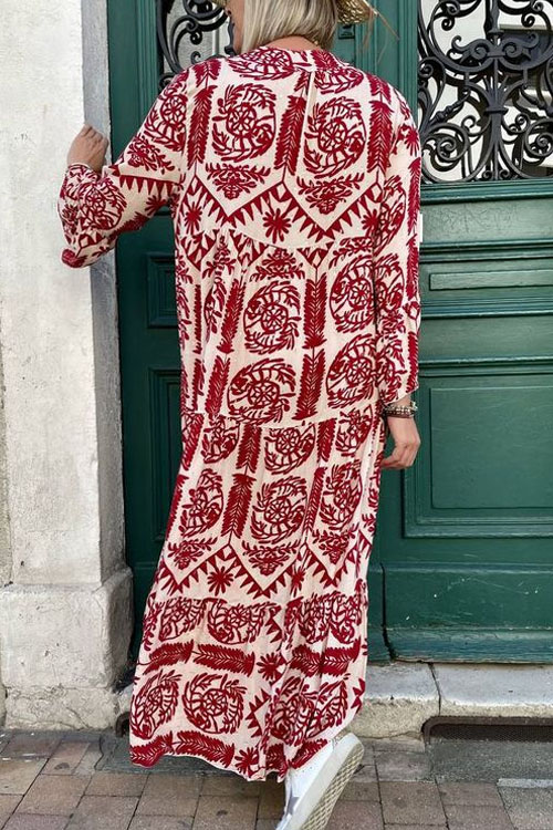 Nonnadress Fashionable Plus Size Geometric Printed` Dress