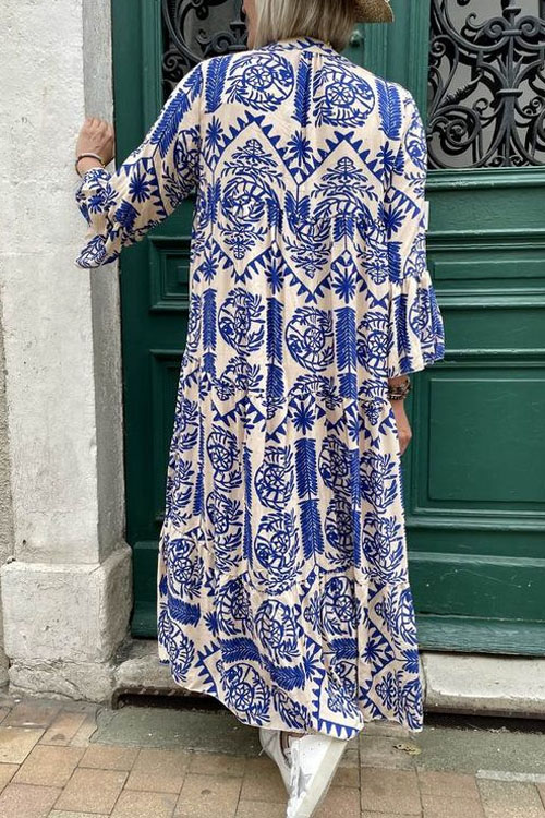 Nonnadress Fashionable Plus Size Geometric Printed` Dress