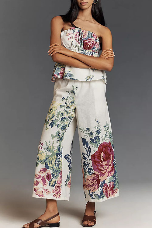 Nonnadress Floral print sleeveless suit