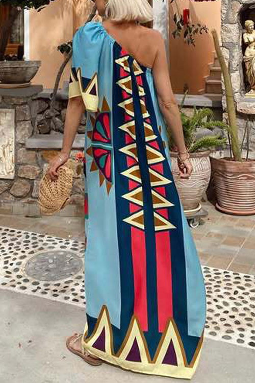 Nonnadress Printed off-shoulder holiday dress