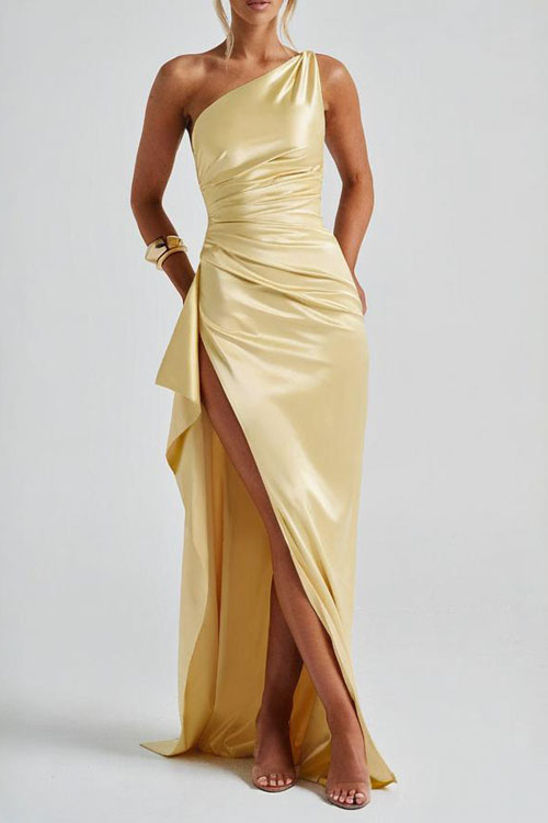 Nonnadress Slit collar evening dress