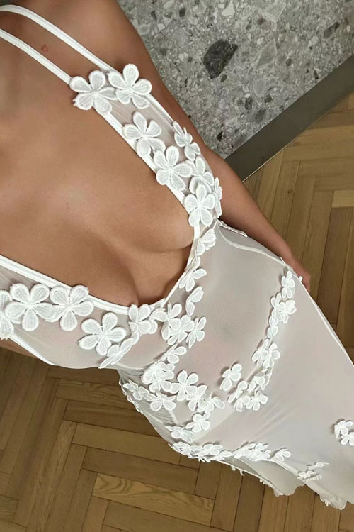 Nonnadress Waist hollow lace dress