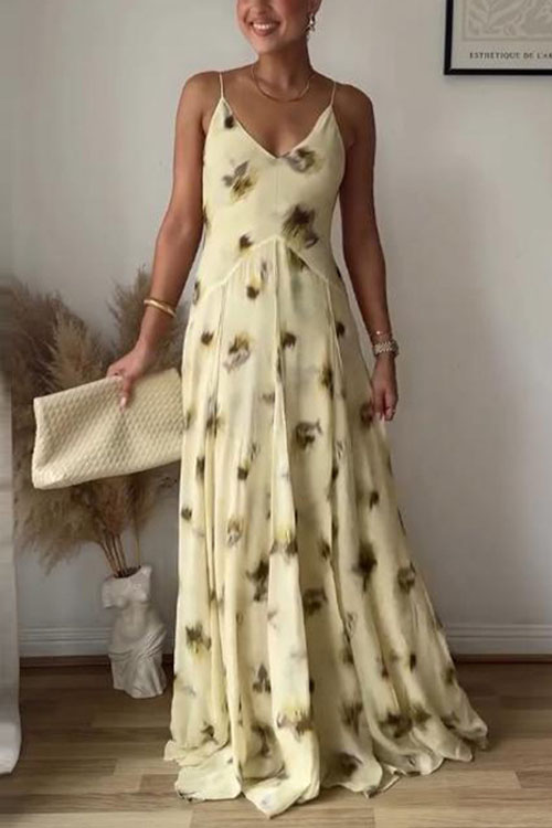 Nonnadress Printed casual suspender dress