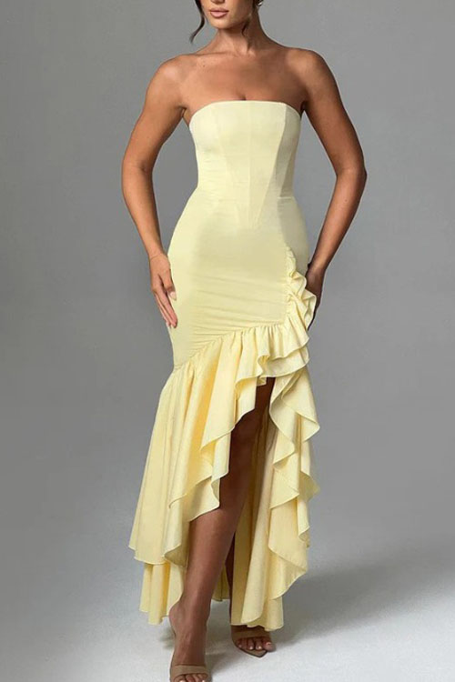 Nonnadress Fashionable irregular off-shoulder dress