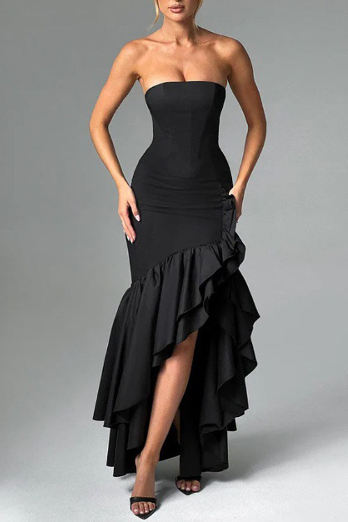 Nonnadress Fashionable irregular off-shoulder dress