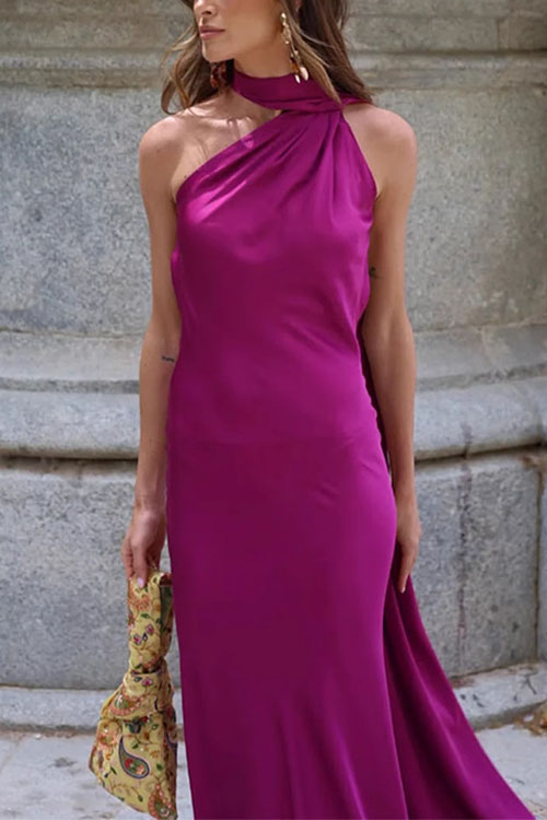 Nonnadress Celebrity halter neck backless long dress