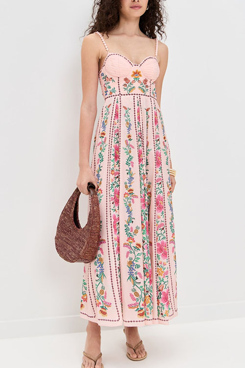 Nonnadress Sling-strap print dress