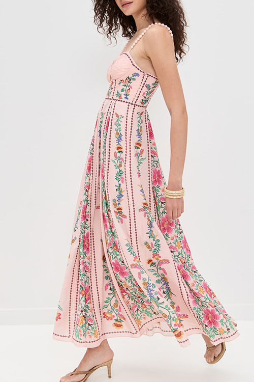 Nonnadress Sling-strap print dress