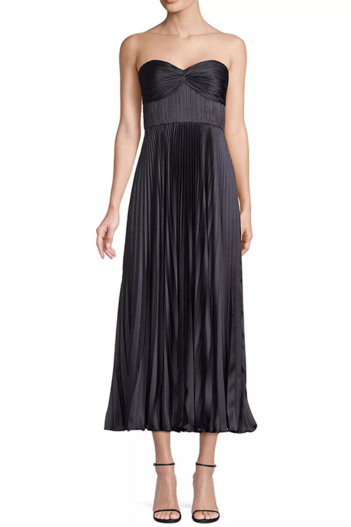 Nonnadress  Pleated Satin Dress