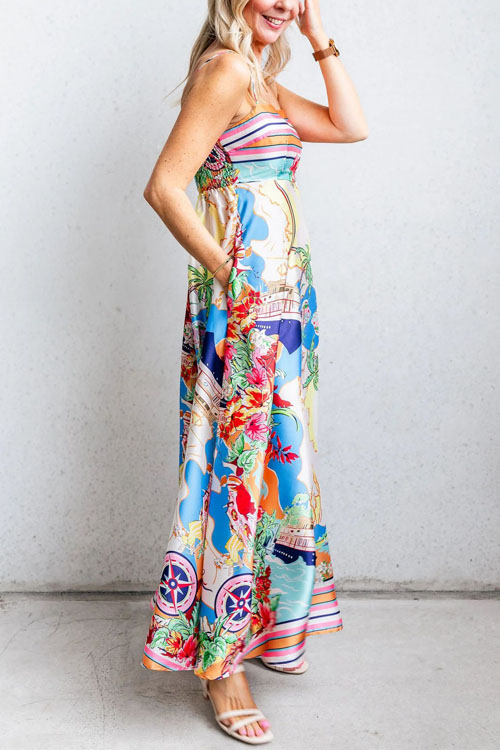 Nonnadress High Waist Printed Resort Dress