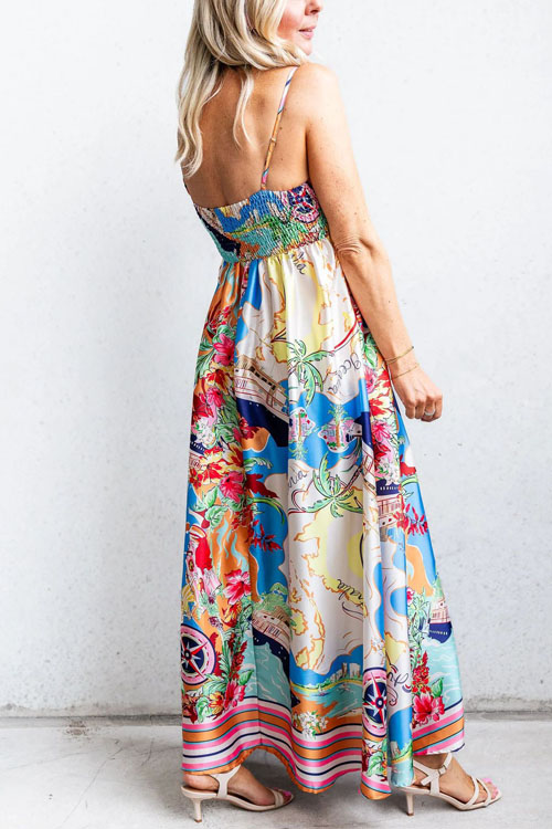 Nonnadress High Waist Printed Resort Dress