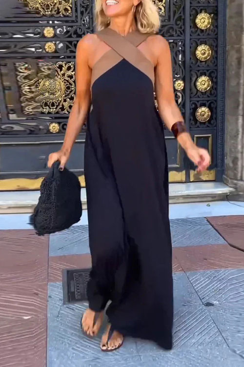 Nonnadress Cross back maxi dress