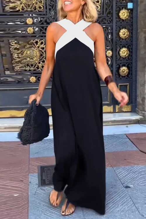 Nonnadress Cross back maxi dress