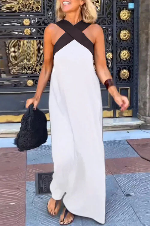 Nonnadress Cross back maxi dress