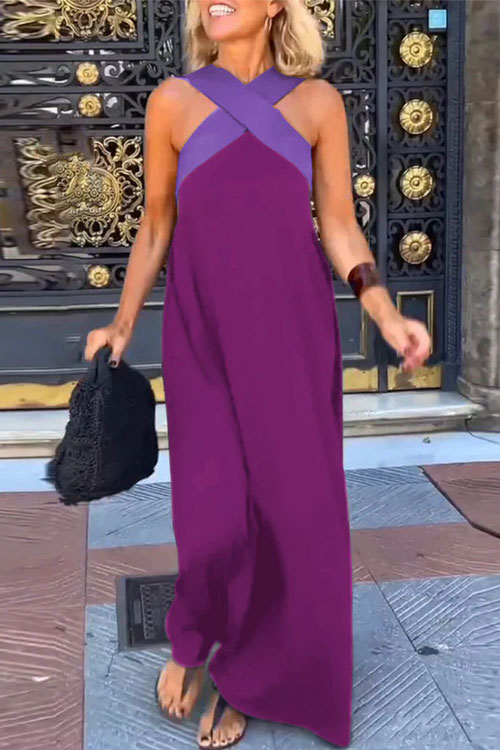 Nonnadress Cross back maxi dress