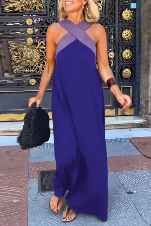 Nonnadress Cross back maxi dress