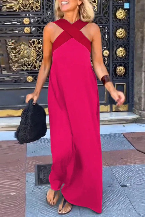 Nonnadress Cross back maxi dress